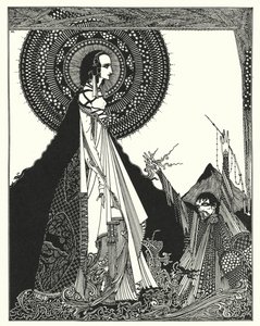Edgar Allan Poe: Ligeia (litografi) af Harry Clarke