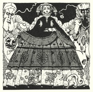 Edgar Allan Poe: Morella (litografi) af Harry Clarke