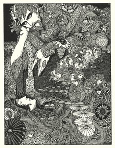 Edgar Allan Poe: Morella (litografi) af Harry Clarke