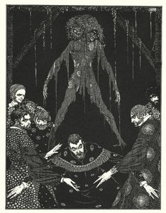 Edgar Allan Poe: Den sorte kat (litografi) af Harry Clarke