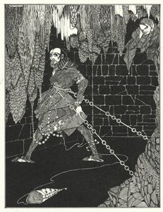 Edgar Allan Poe: The Cask of Amontillado (litografi) af Harry Clarke