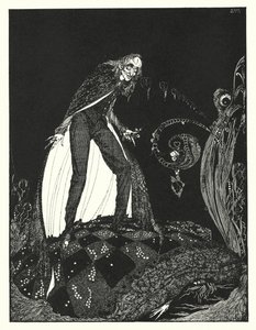 Edgar Allan Poe: Det fortællende hjerte (litografi) af Harry Clarke