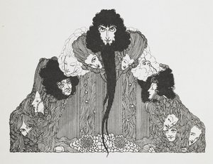 Illustration af blåskæg. af Harry Clarke