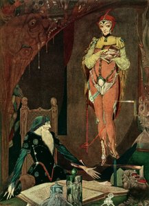 "Is There Anything in my Poor Power to Serve You?", illustration fra Faust af Goethe, oversat af John Anster af Harry Clarke