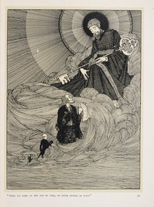 Spillemanden fra Dooney. "Når vi kommer i tidens ende,   til Peter, der sidder i staten" af Harry Clarke