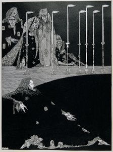 The Pit and the Pendulum, ca. 1923 (pen og blæk) af Harry Clarke