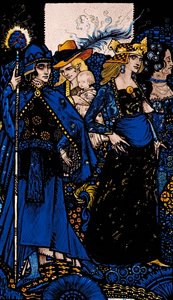The Queens of Sheba, Meath og Connaught Illustration af Harry Clarke fra 
