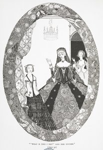 "Hvad er det, jeg ser?" sagde hendes mor." Illustration til historien 