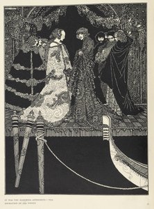 "det var Marchesa Aphrodite - hele Venedigs tilbedelse". Illustration til historien 