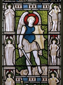 Minley, St. Andrew, James Powell & Sons, Harry Ellis Wooldridge, Ærkeenglen Michael, 1870