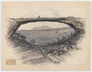 Rainbow Bridge (vask, grafit og kul på papir)