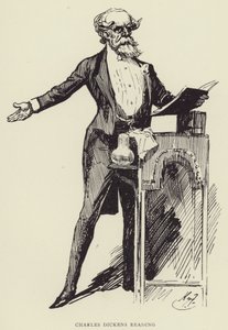 Charles Dickens læser af Harry Furniss