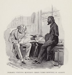 Disraeli besøger Montagu Corry (Lord Rowton) i Albany af Harry Furniss