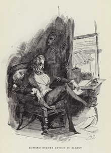 Edward Bulwer Lytton i Albany af Harry Furniss