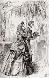Estella og Pip. "Jeg så ingen skygge af en anden afsked fra hende." af Harry Furniss