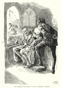Illustration til store forventninger af Charles Dickens (litho) af Harry Furniss