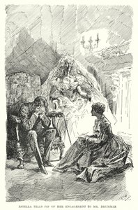 Illustration til store forventninger af Charles Dickens (litho) af Harry Furniss