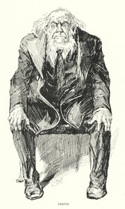 Illustration til store forventninger af Charles Dickens (litho) af Harry Furniss