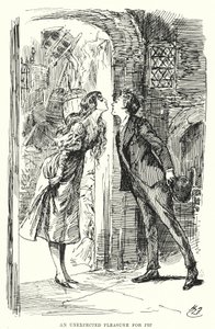 Illustration til store forventninger af Charles Dickens (litho) af Harry Furniss