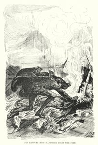 Illustration til store forventninger af Charles Dickens (litho)