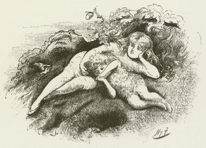 Illustration til Sylvie og Bruno af Lewis Carroll af Harry Furniss