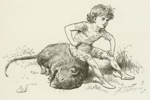 Illustration til Sylvie og Bruno af Lewis Carroll af Harry Furniss