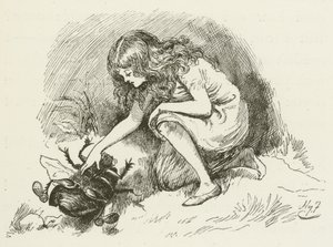 Illustration til Sylvie og Bruno af Lewis Carroll af Harry Furniss
