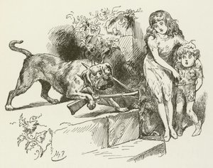 Illustration til Sylvie og Bruno af Lewis Carroll af Harry Furniss