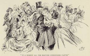 I et Øjeblik omgav alle Skønhederne Claude af Harry Furniss