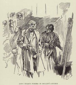 John Staats Forbes i Millets Studio af Harry Furniss