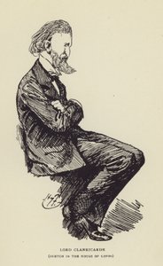 Lord Clanricarde, skitse i House of Lords af Harry Furniss