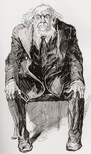 Provis. Illustration af Harry Furniss til Charles Dickens-romanen Great Expectations, fra The Testimonial Edition udgivet 1910.