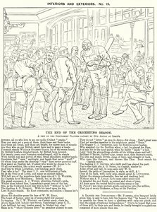 Punch tegneserie: The End of the Cricket Season - scene i pavillonen på Lord