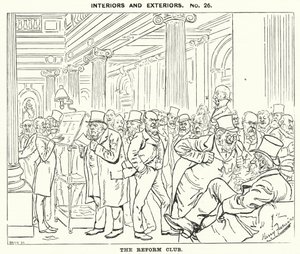 Punch tegnefilm: The Reform Club (gravering) af Harry Furniss
