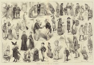 Skitser af Fancy Dress Ball i Liverpool af Harry Furniss