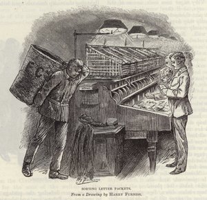 Sortering af brevpakker af Harry Furniss