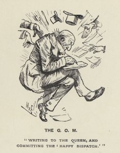 The Grand Old Man - GOM - W E Gladstone (litho) af Harry Furniss