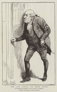 Den afdøde kaptajn Sir Ralph Gosset, som Serjeant-at-Arms i Underhuset af Harry Furniss