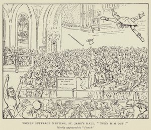 Kvinders valgretsmøde, St James Hall, slå ham ud! af Harry Furniss