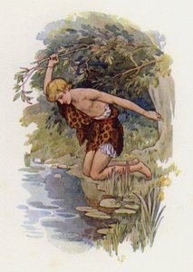 Narcissus (farvelitografi) af Harry George Theaker