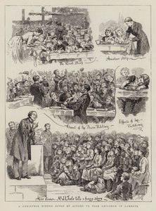 En julemiddag givet af skuespillere til fattige børn i Lambeth af Harry Hamilton Johnston