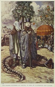 The masked mummers of Yoruba, as seen by Clapperton and Lander, illustration from "Pioneers of West Africa", 1912dani
