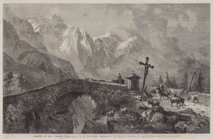 Morgen i Viescher Thal, går op til høj græsmark