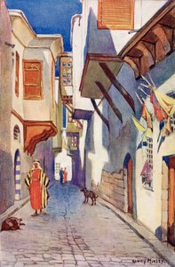 En gade i Damaskus, Syrien, ca. 1910, fra A Book of Modern Palestine af Richard Penlake pub. ca. 1910 af Harry Morley