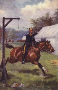 Britisk soldat fra 10th Hussars citronskæring (farvelitografi)