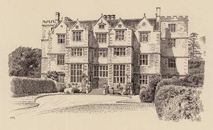 Chastleton House, Oxfordshire (farve litho) af Harry Percy Clifford