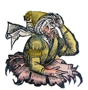 Portræt af Parmenides af Eleanor (græsk Parmenides) græsk præsokratisk filosof. Xylografi af "" Chronicles of Nürnberg"" af Hartmann Schedel af Hartmann Schedel