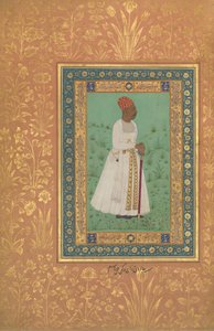 Portræt af Jadun Rai Deccani, Folio fra Shah Jahan Album, recto: ca. 1622, bagside: ca. 1530-50