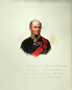 Portræt af Dmitri Vasilyevich Vasilchikov 1778-1859 Fra Album of the Imperial Horse Guards, 1846-1849