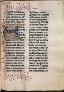 Evangeliebog med evangelistportrætter: Dekoreret initial, ca. 1480.